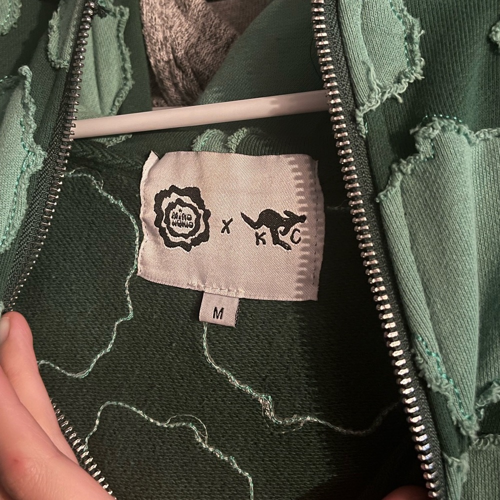 MIND LIQUID STUDIO patchwork zip up